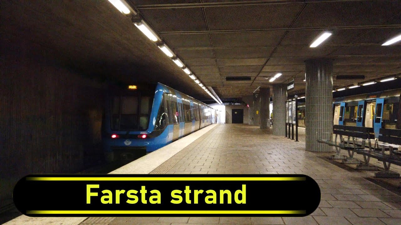 Metro | Tunnelbana Station Farsta strand - Stockholm 🇸🇪 - Walkthrough 🚶