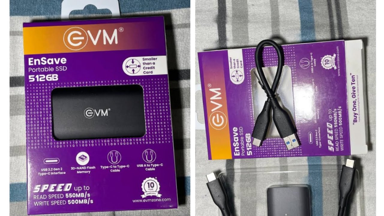 Best External SSD : Cheap External SSD : EVM SSD : EVM ENSAVE SSD : EVM ENSAVE 512GB SSD