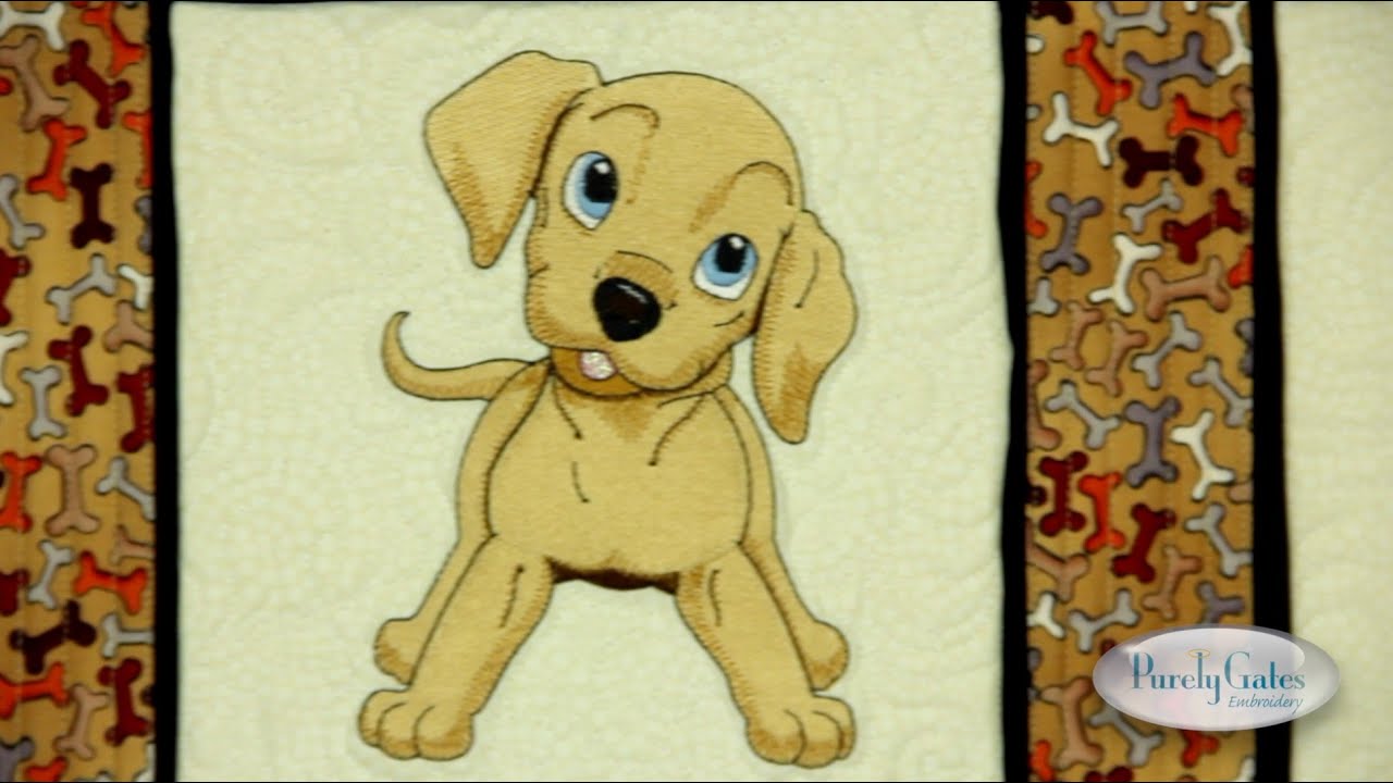 Dogs 3 with Mylar Purely Gates Embroidery Collection