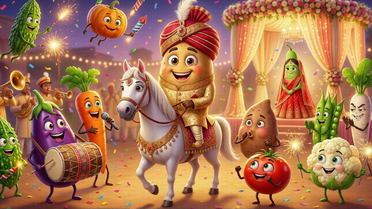 Aalu Ki Nikli Barat | Hindi Rhymes I Kid Song I Cartoon world Urdu