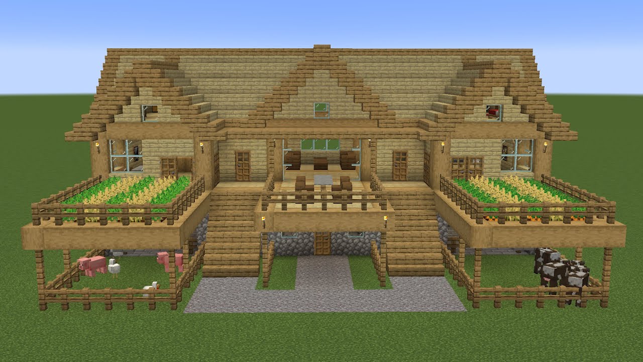 Minecraft - How to build a Large Survival Farm Base