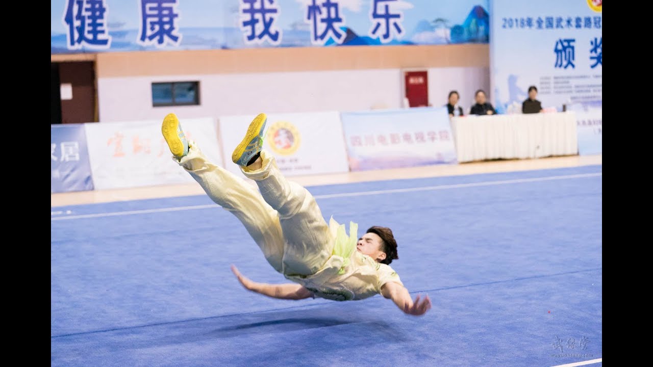 Men's lay fist  男子地躺拳 第2名 陕西 郑海涛 8.96分 shan xi zheng hai tao wushu taolu ditangquan