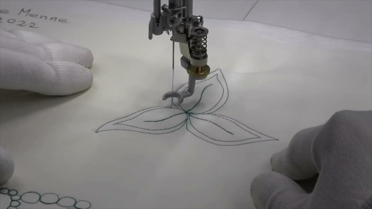 Freihand quilten ohne Vorzeichnung 4 - Freehand quilting without preliminary drawing 4