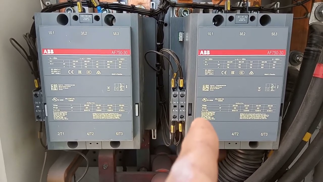 Manuten&ccedil;&atilde;o no gerador de 600kva, Contatores