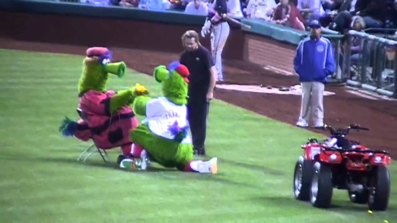 Phillie Phanatic and his Mom