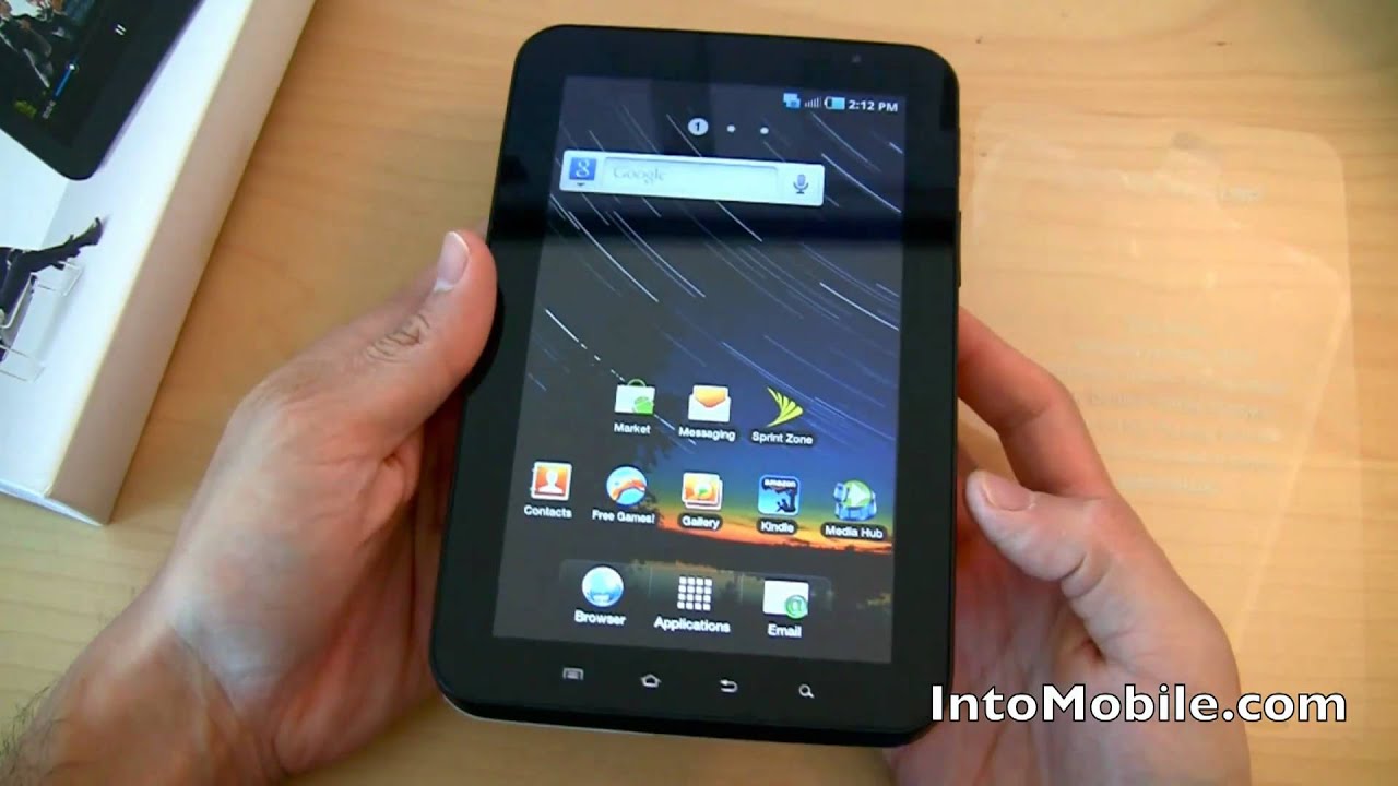 Sprint Samsung Galaxy Tab Android tablet hardware tour and unboxing