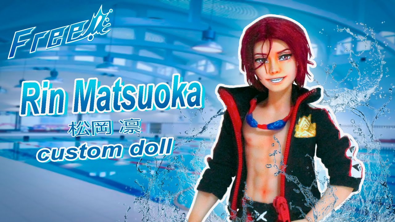 Custom Rin Matsuoka Doll Repaint 🦈🌊 [Free! OOAK]