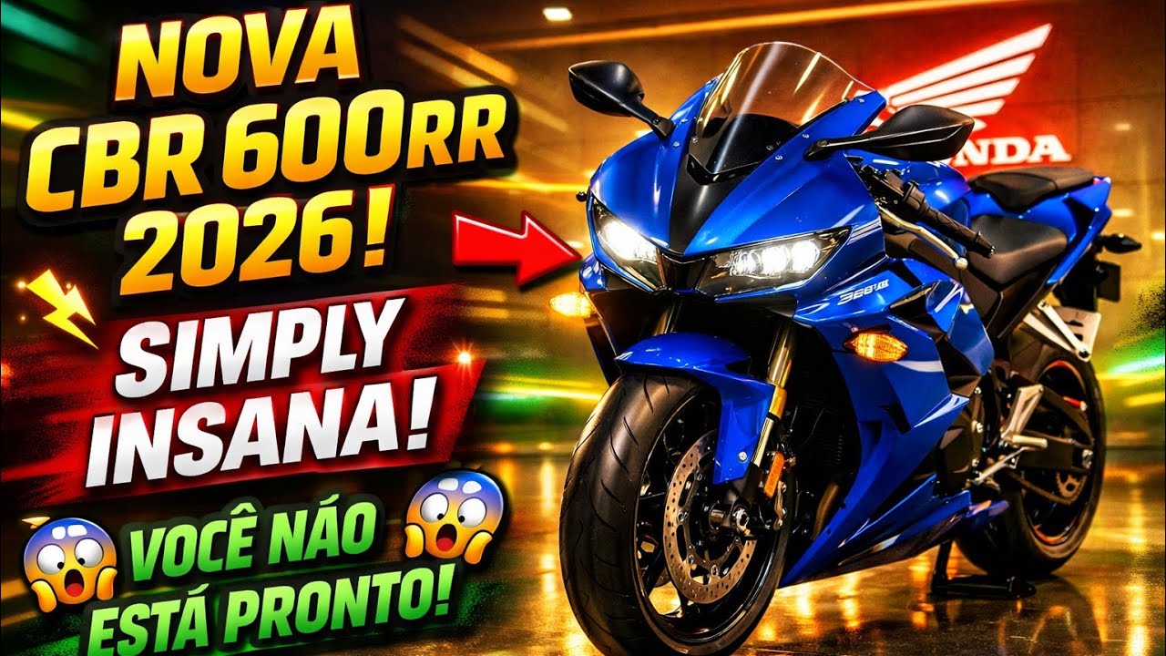 NOVA Honda CBR 600RR 2026 AZUL 🔥 A Supersport Mais INSANA do Brasil? | Review Completo