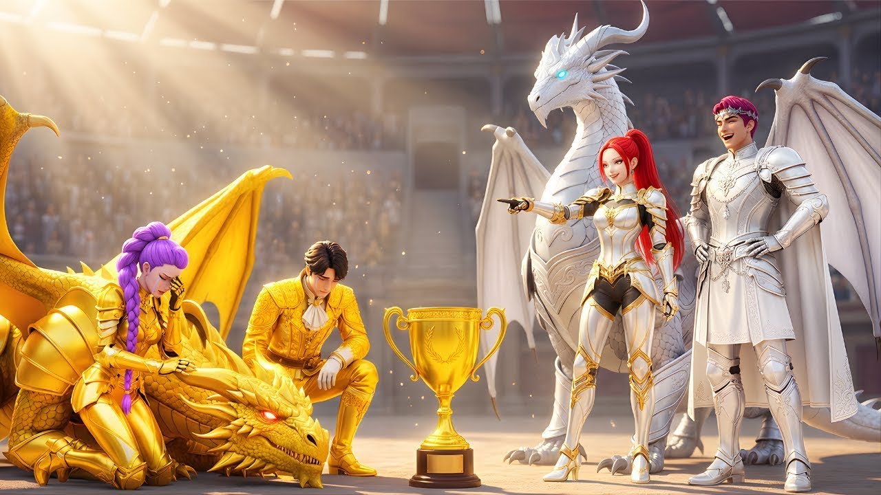 🔥 Golden vs Silver Family – RUMI Wins the Magic Dragon Race! 🐉🏆  KPOP Demon Hunters