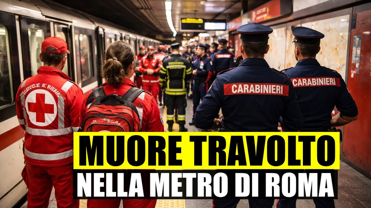 ULTIM’ORA TRAGEDIA NELLA METRO DI ROMA: UOMO MUORE TRAVOLTO DA TRENO. IPOTESI GESTO VOLONTARIO