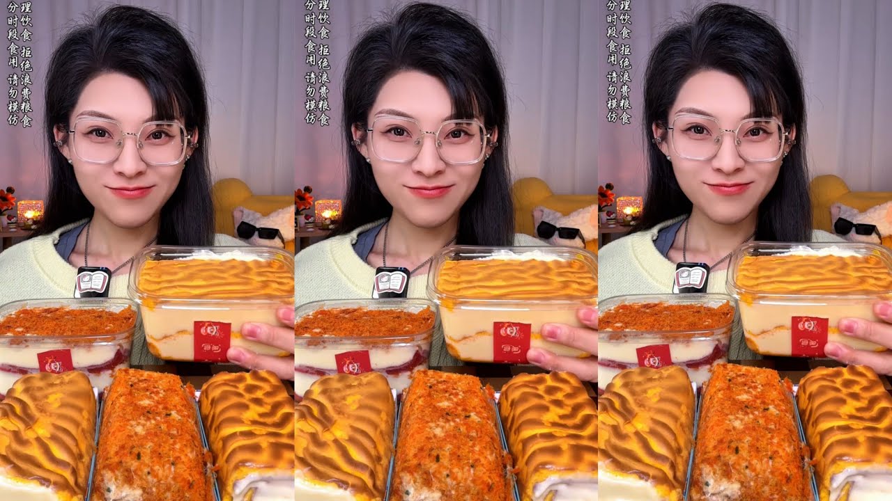 ASMR] Dessert Mukbang🎂🍰🍫🧀🍪🍩(Creamy Crepe Cakes) 디저트 먹방 #chocolate #cakes #creamycake
