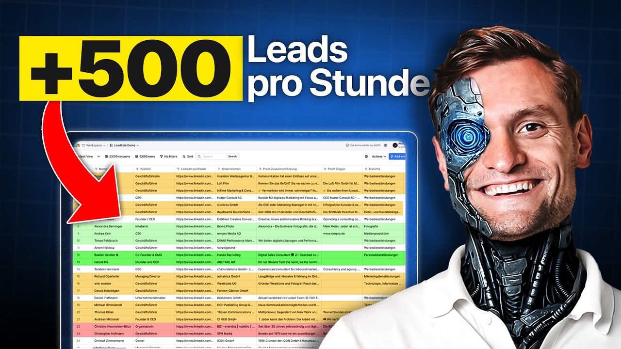 Lead-Liste: Hyperpersonalisierte Lead-Recherche mit AI