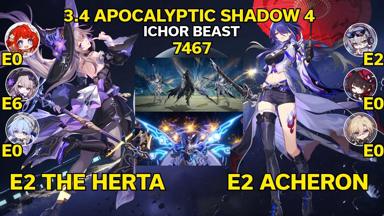Acheron Brute Forces AS with Buffed Silver Wolf! | E2 The Herta & E2 Acheron | 7467 | HSR 3.4 AS