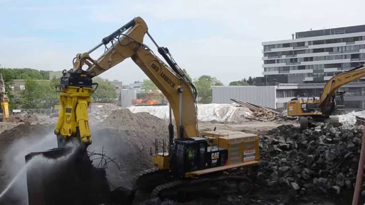 Cat 390F LME excavator with 13 tons Hydraram HCC 120V concrete shear - AWR Abbruch