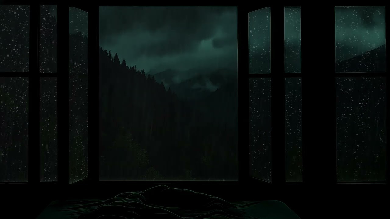 Soothing Night Rain with Open Window | Relaxing Rain Sounds for Sleep, Insomnia & Focus