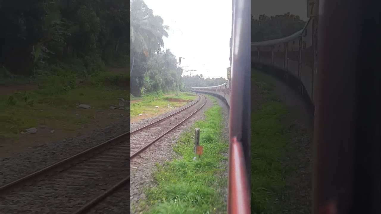 beautiful train journey through western ghats india #train #travel #indianrailways #india#trainvideo