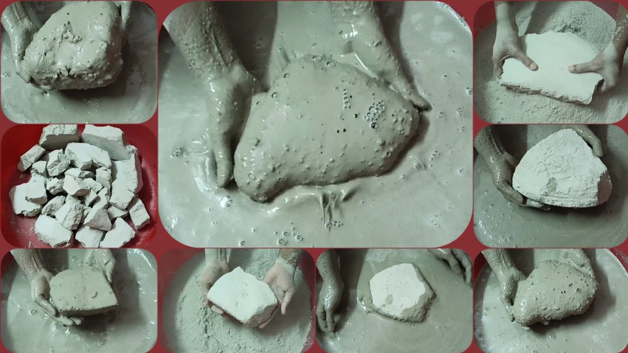8K Celebration🥳🎊Video 3/6||New Texture Artificial Mud(reform of 7k part 4) Dry+💦Crumbling ASMR #1237