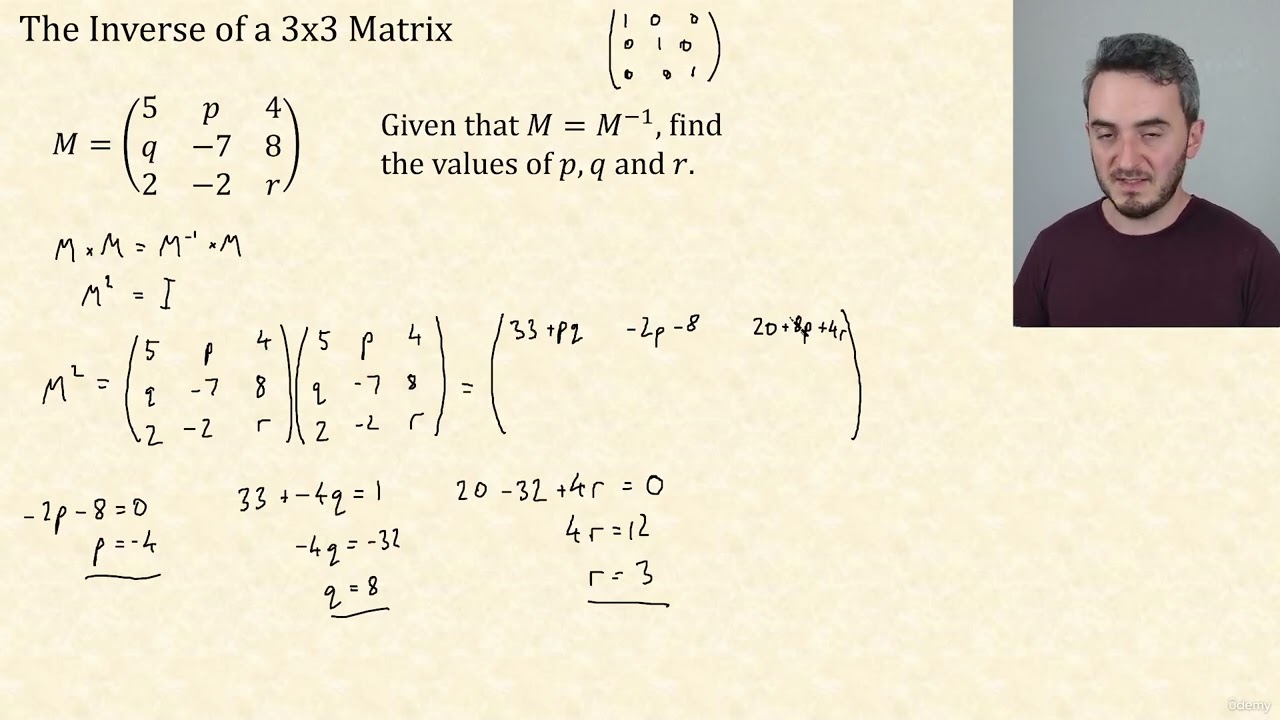 11 - Inverse of a 3x3 Matrix - Part 2 | CIE A Level Further Pure Mathematics 1 9231