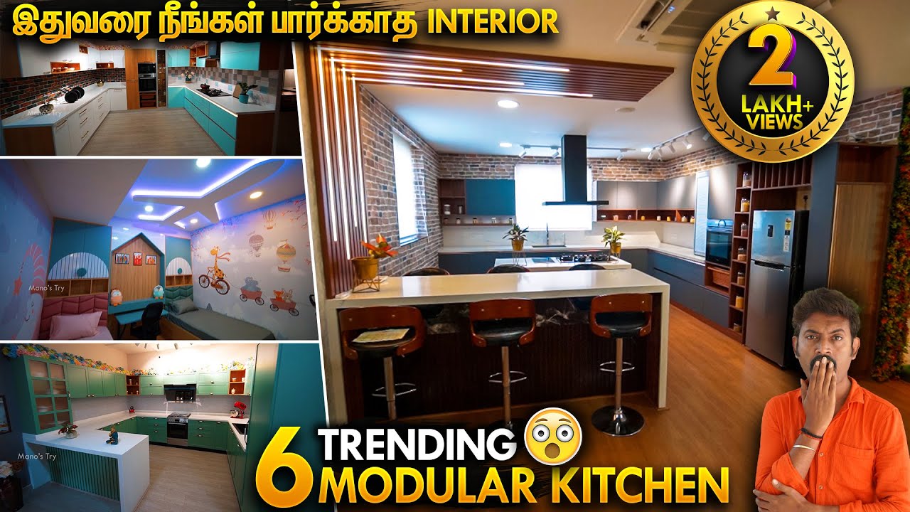 😲இப்படிலாம் பன்னலாமா! Latest Space Saving Interior Design Modular Kitchen, Wardrobes | Mano's Try