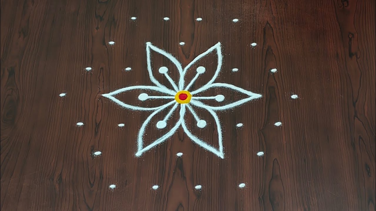 Karthikamasam muggulu|Diwali rangoli design|pandaga muggulu|easy and simple rangoli#Rang Kaa Rangoli