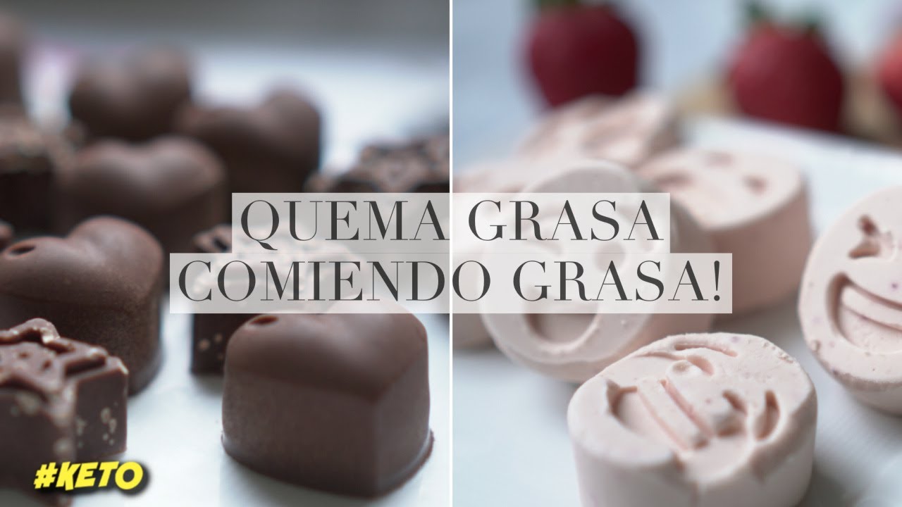 RECETA BOMBAS DE GRASA PARA PERDER PESO | CHEESECAKE DE FRESA | CHOCOLATE | DIETA CETOGÉNICA | KETO