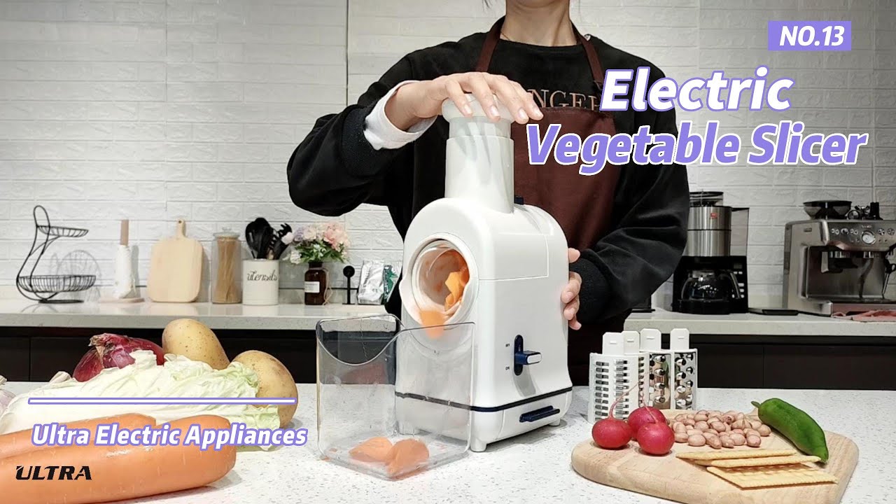 Electric Food Chopper, Vegetable Slicer Shredder, Electric Cheese Grater, Professional Salad Shooter