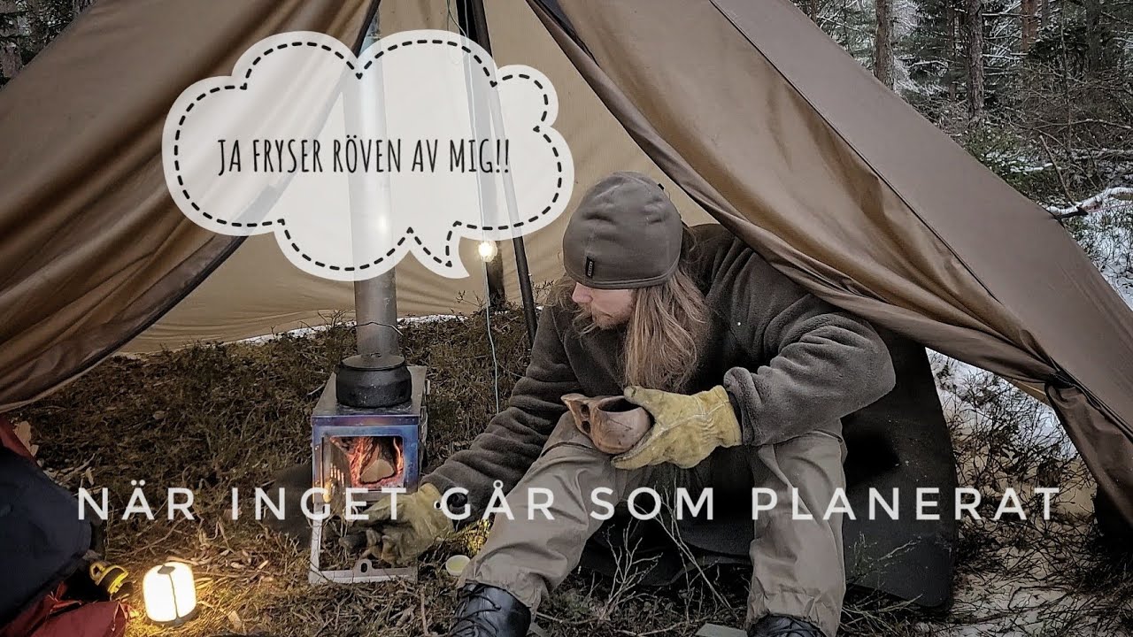 Enkla Livet i Skogen! &Ouml;vernattning i Kamint&auml;lt p&aring; Vintern! Srattar, Eldar och har de G&Ouml;TT