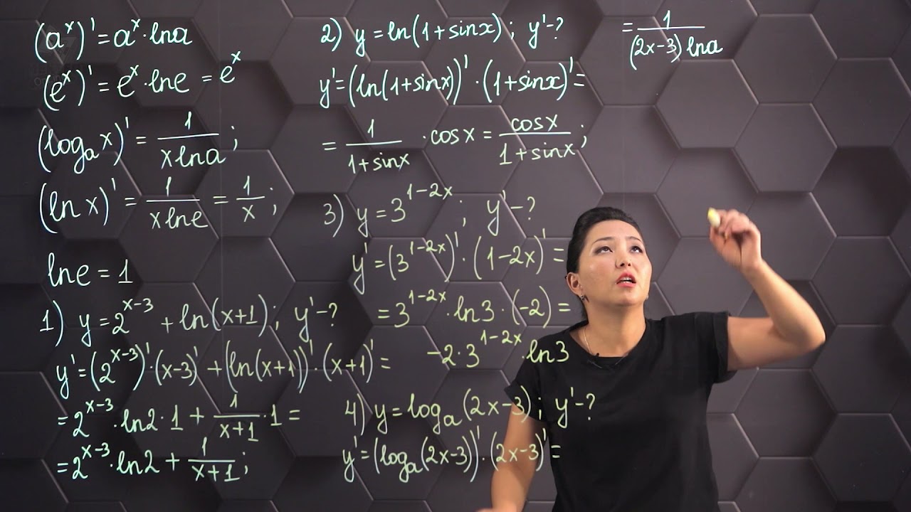 Көрсеткіштік және логарифмдік функциялардың туындысы мен интегралы. 1 бөлім. 11 сынып.