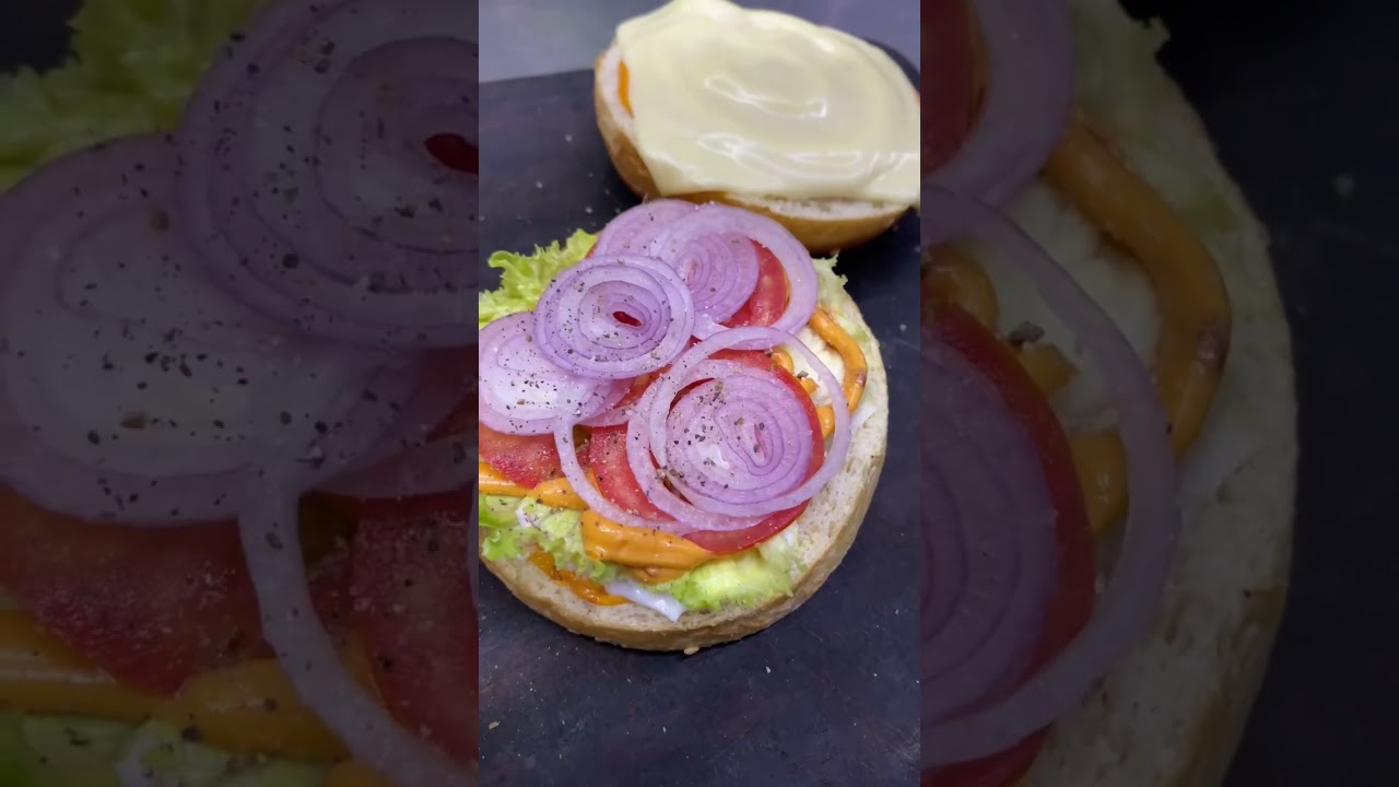 Veg Cheese Burger | Paneer Patty Burger #youtubeshorts #burger #quickrecipe