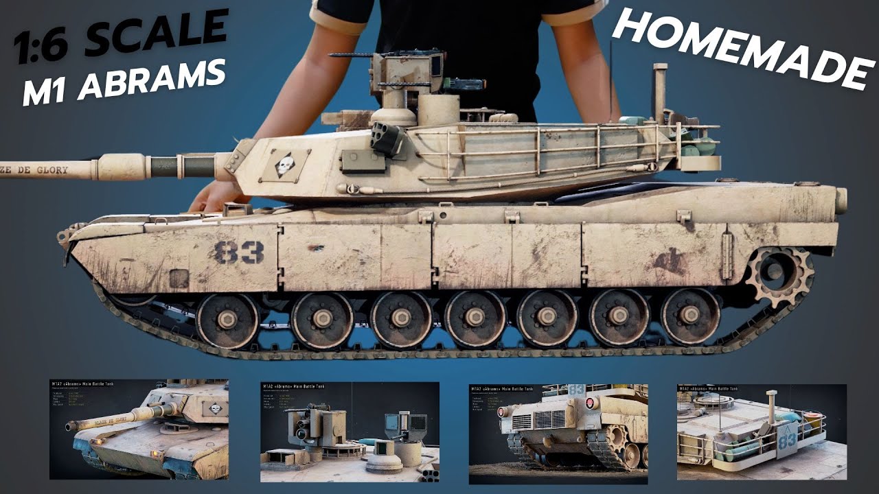 Tôi Tự chế tạo xe Tank  Điều Khiển Từ Xa Tại Nhà | M1 Abrams Tank | Scale 1/6