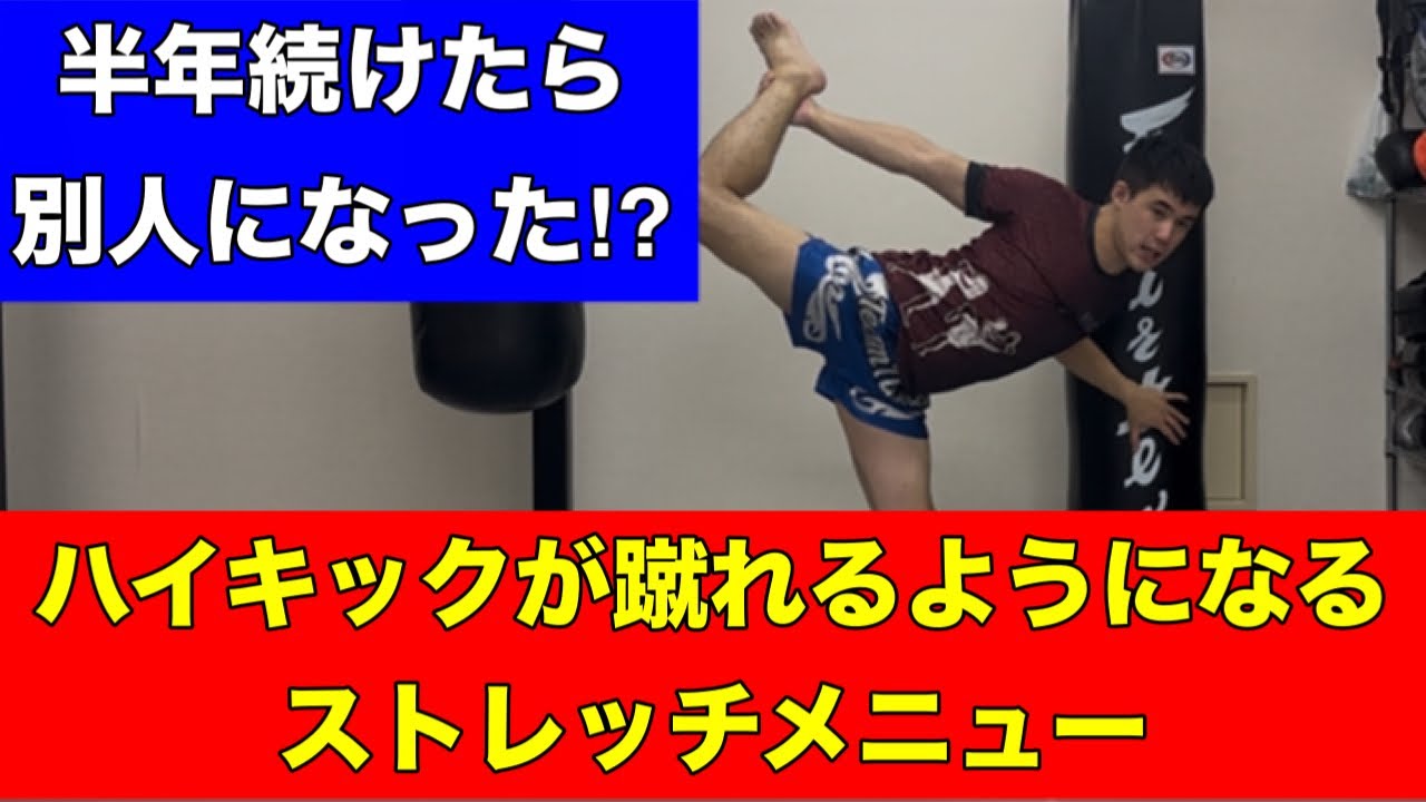 【完全検証済み!!】ハイキックが蹴れるようになるストレッチメニュー~半年継続で別人になる~