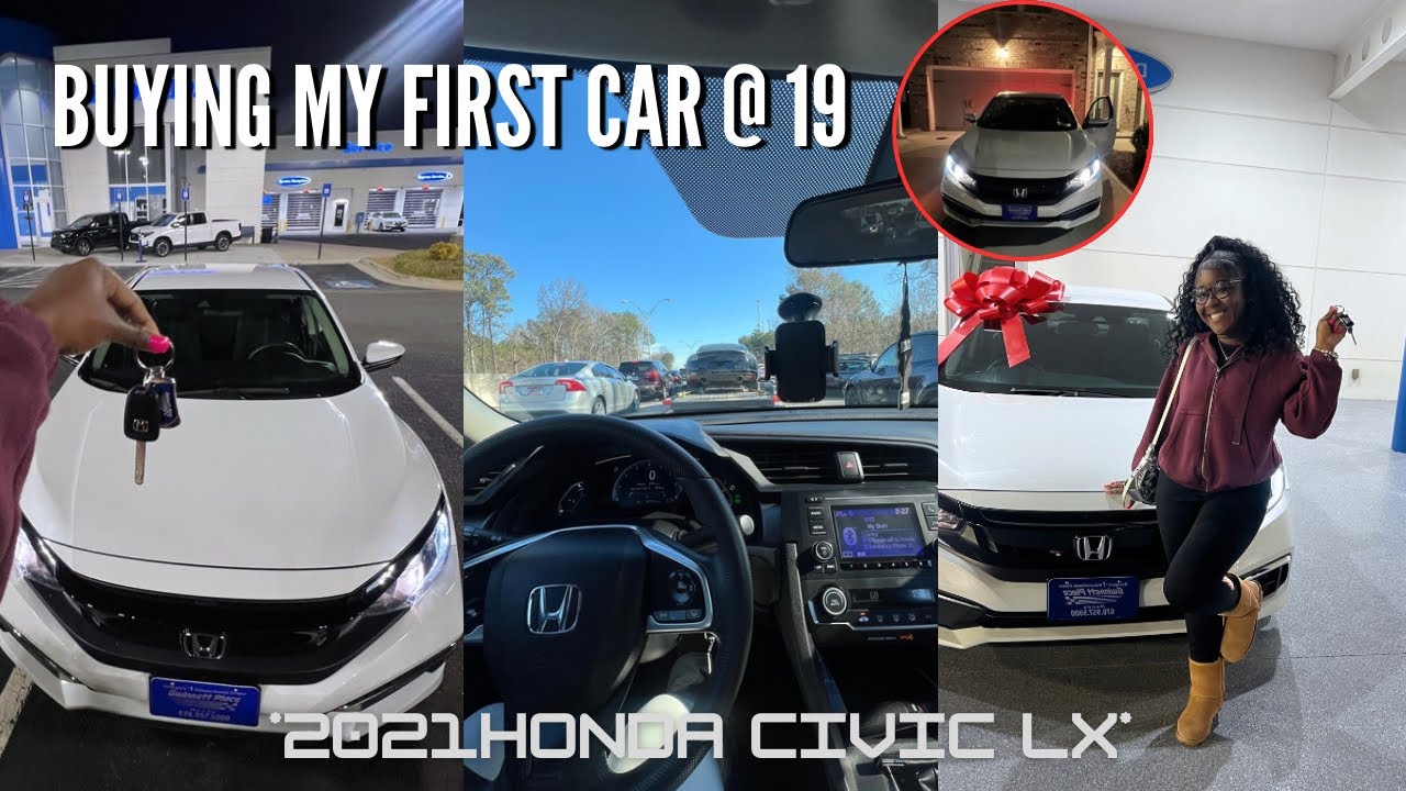 COME WITH ME TO BUY MY FIRST CAR AT 19! | 2021 honda civic lx