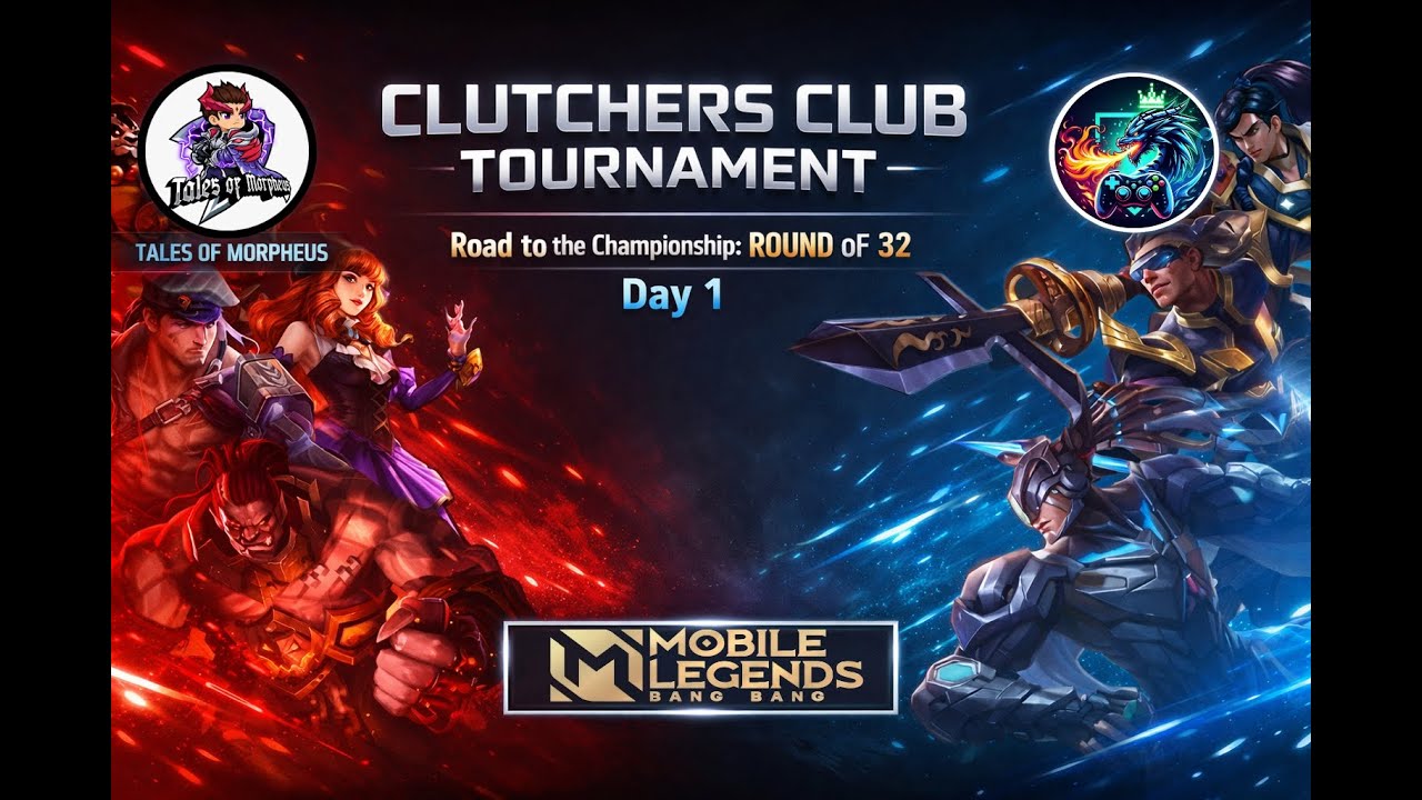 Clutchers Club S2 | Round of 32 | Day 1 | LIVE Tournament #shorts #mobilelegend  #shortlive