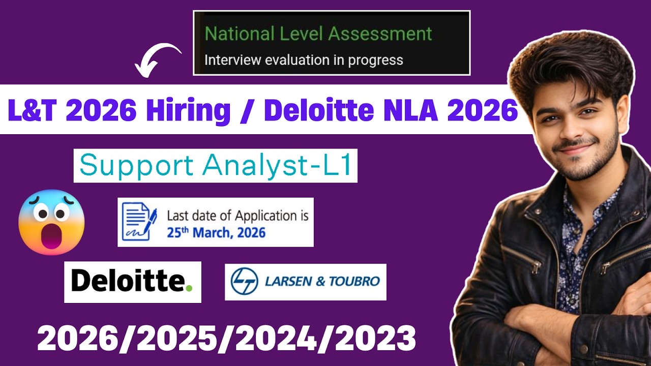 😱Deloitte NLA 2026 | L&T Hiring 2026 Batch | Direct Test Hiring 2025 | 2025 Batch Hiring Off Campus