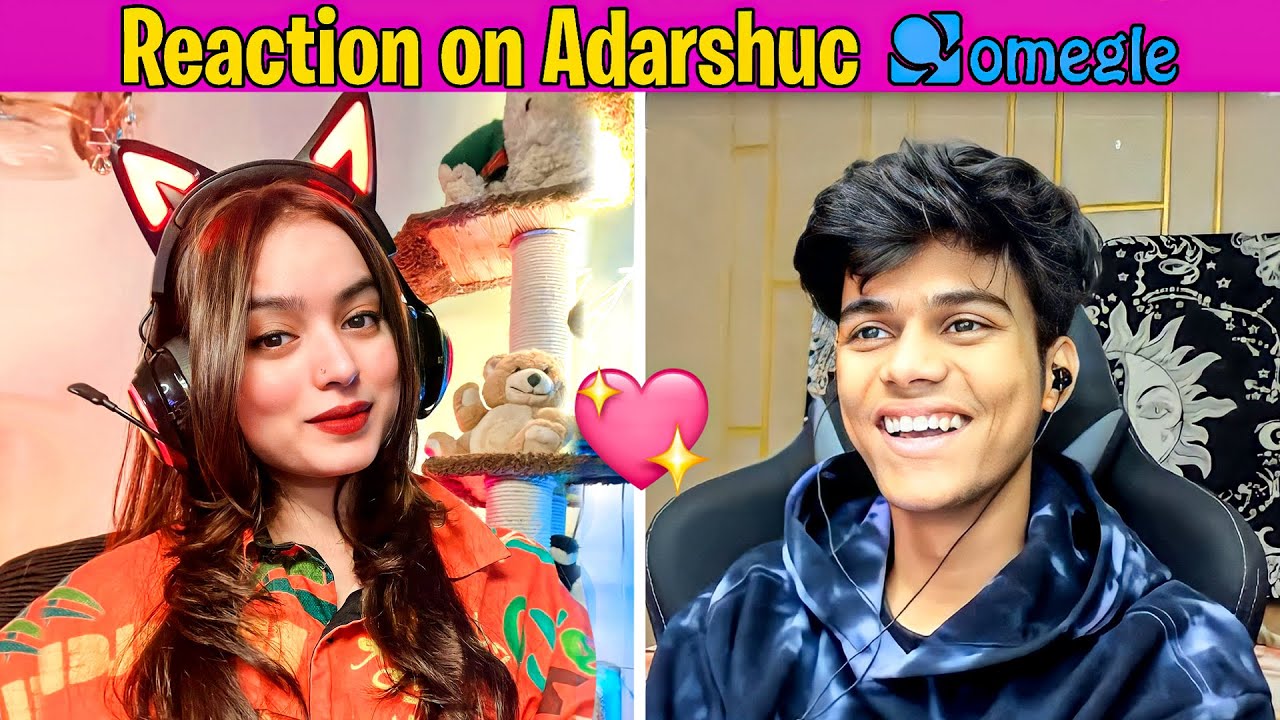 Mynaa Reacting On  @adarshuc  Omegle Videos | She Fall In Love With Indian Boy | Part 7 ❤️ ❤️
