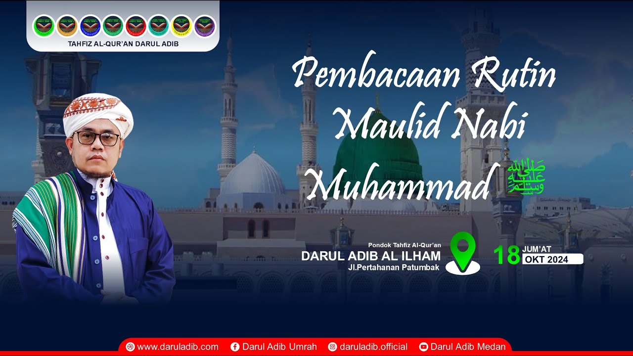 LIVE PEMBACAAN RUTIN MAULID NABI MUHAMMAD ﷺ  | TAHFIZ DARUL ADIB