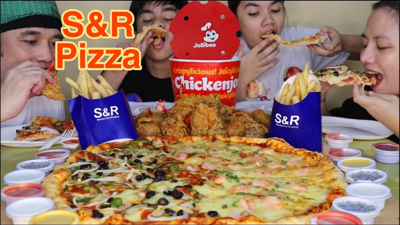 1 Bucket Jollibee Chicken Joy | S&R Pizza Combo & Garlic Shrimp | S&R French Fries Pinoy Mukbang !