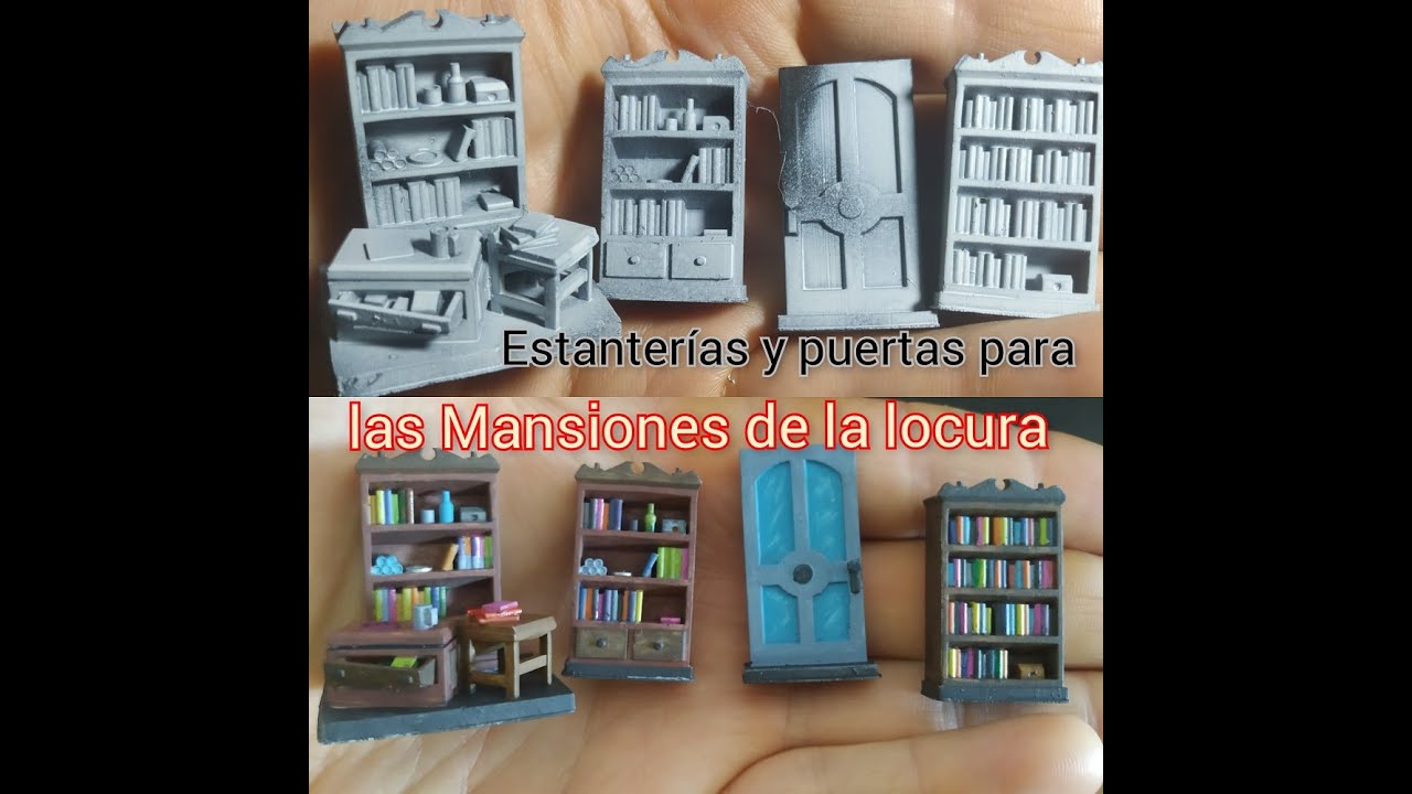 Las Mansiones de la Locura - Puertas y estanterías 3D