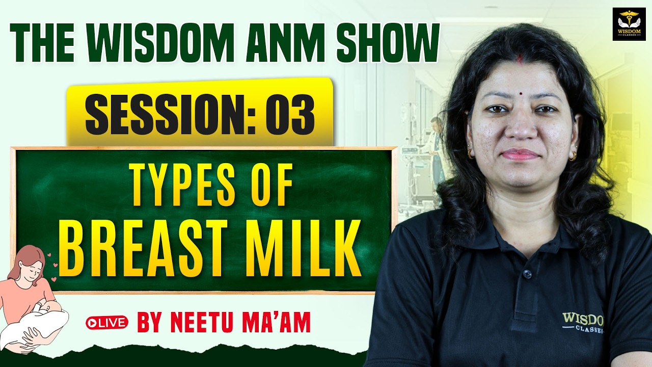 THE WISDOM ANM SHOW | SESSION 03 | TYPES OF BREAST MILK | WISDOM ANM CLASSES BY NEETU MA'AM