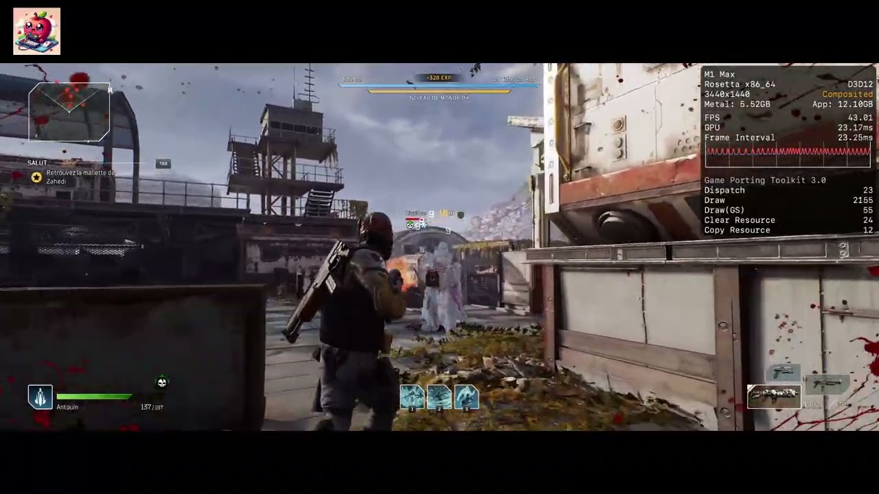 Outriders (ultra wide) on MAC with CrossOver (GPTK 3) ! #applegaming #outriders