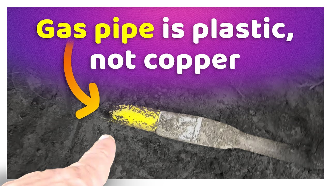 Gas pipe is plastic, not copper
