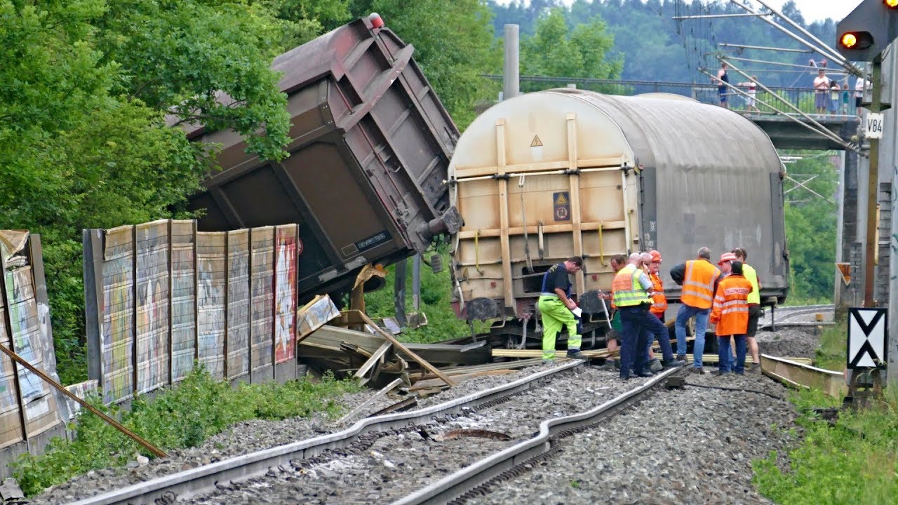 Entgleisung G&uuml;terzug Michelbach an der Bilz - Unfall