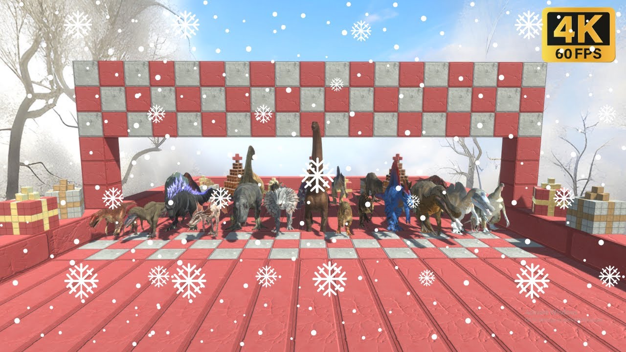 Christmas Dino Speed Race - Animal Revolt Battle Simulator