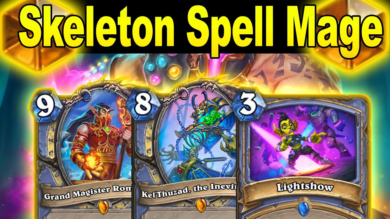 New Skeleton Lightshow Spell Mage IS Amazing! Actually Good At Festival of Legends | Hearthstone