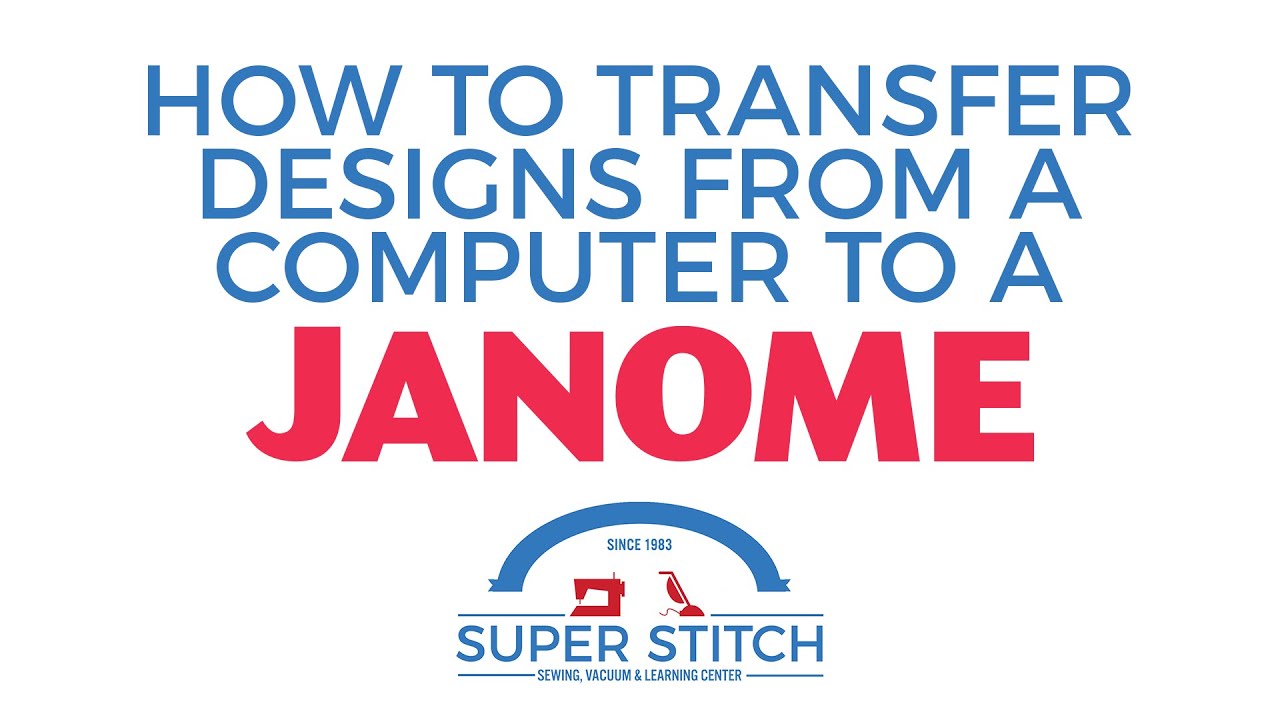 Как перенести дизайны с компьютера на Janome
