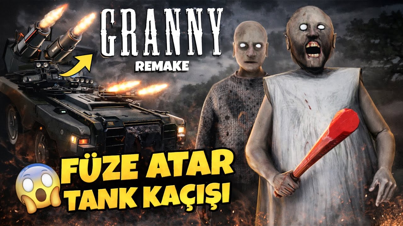 GRANNY'NİN EVİNDEN FÜZE ATAR TANKI İLE KAÇTIK 😂 - Granny Remake