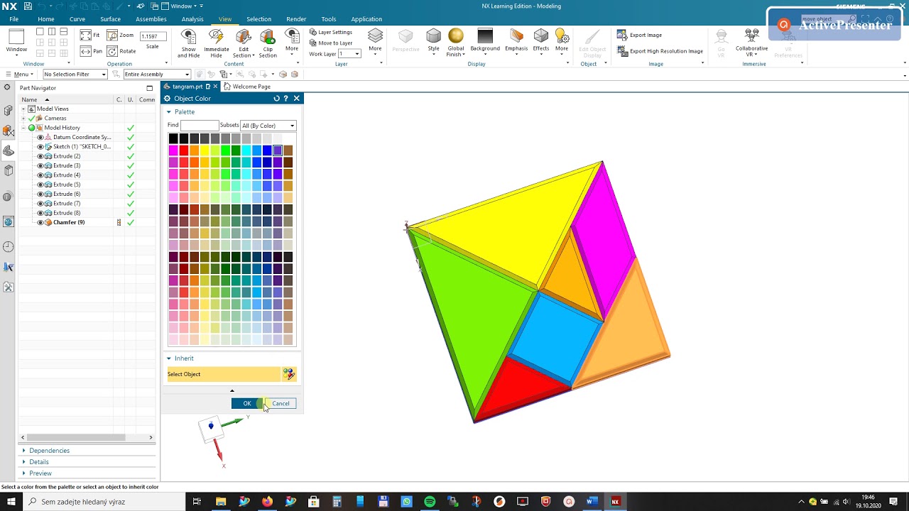 NX cvičení: tangram