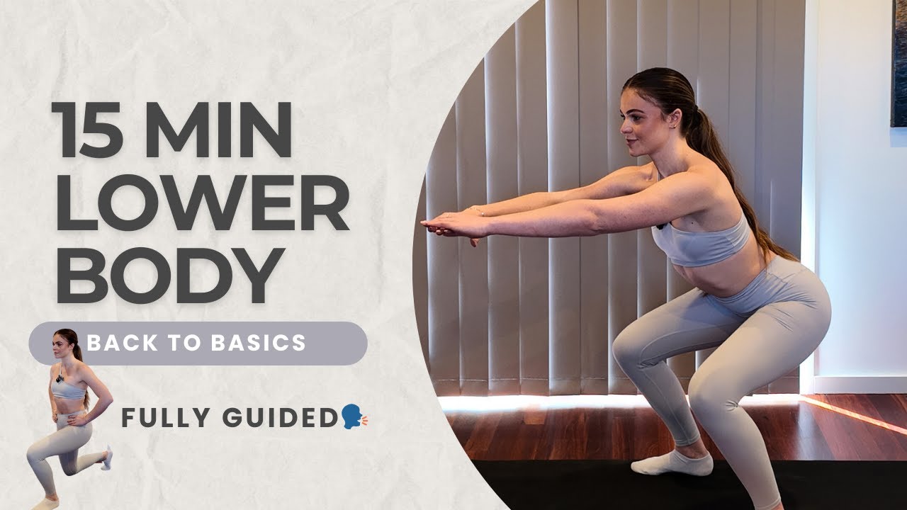 Day 4: 15 MIN Legs Beginner Home Workout (Back to Basics Weeks 1-8) | No Equipment