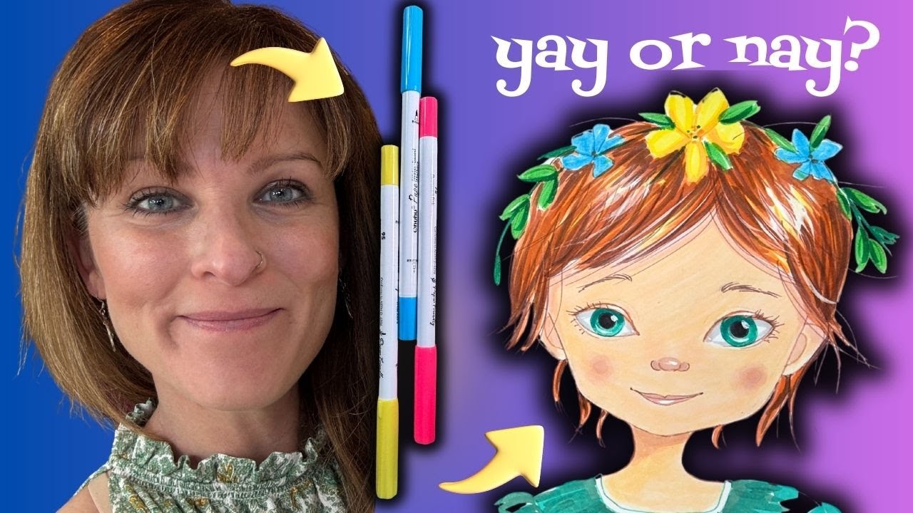 Real-Time Child Face Drawing Tutorial & Review of Ohuhu Paper Safe No-Bleed Markers!