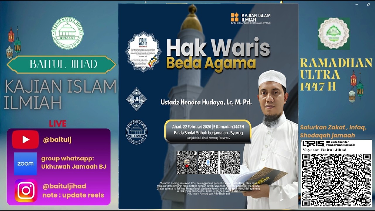 Ustdz. Hendra Hudaya Lc M Pd -  Ramadahan 1447H Kajian Islam Ilmiah